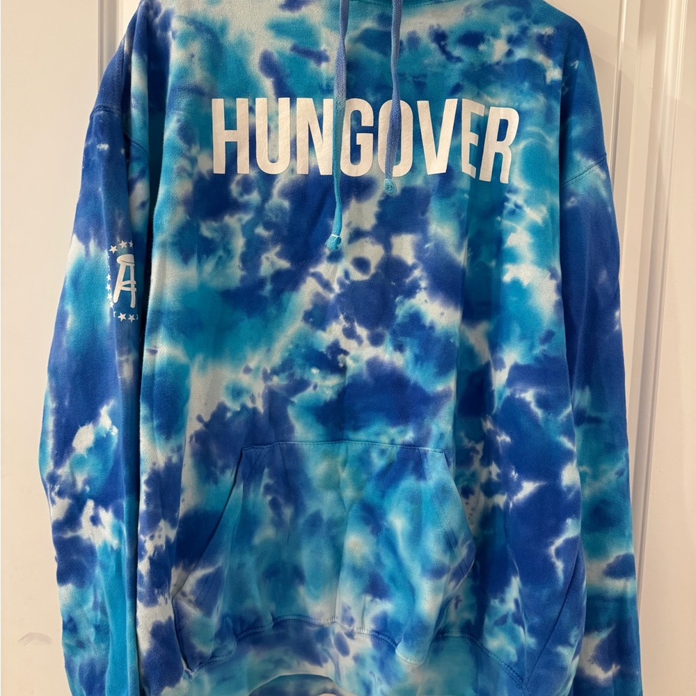 Barstool Blue Tie-Dye “HUNGOVER” Hoodie